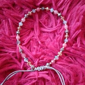 Bracelet Natural stone bracelet with 925 sterling silver beads, handcrafted with